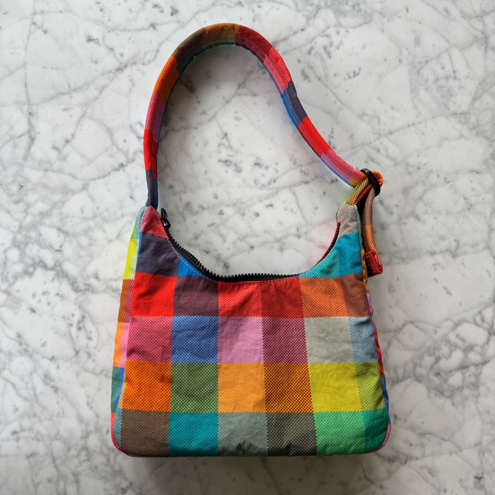 BAGGU Multicolor madras Shoulder Bag - Picture 4 of 6